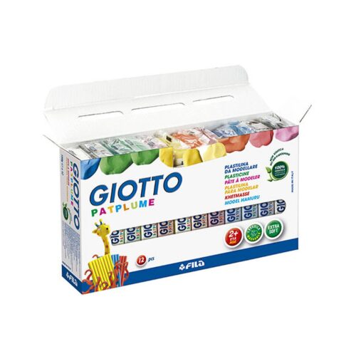 CAJA 12 PLASTILINA PATPLUME 150G GIOTTO F51190000