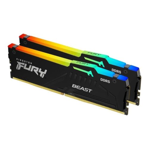 Memoria RAM Kingston FURY Beast RGB 2 x 16GB/ DDR5/ 6000MHz/ 1.35V/ CL36/ DIMM