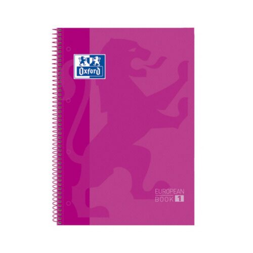 CUADERNO EUROPEANBOOK 1 TAPA EXTRADURA A4+ 80 HOJAS 5X5 COLOR FUCSIA OXFORD 100430270