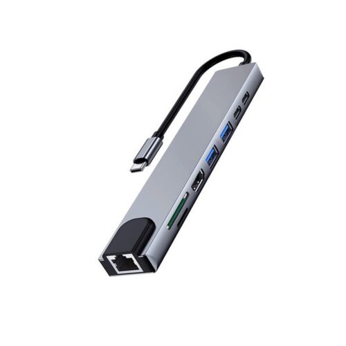 DOCKING EWENT MULTIPUERTO USB-C HDMI 4K/ 87W/ 1*HDMI/ 1*RJ45/ 1*USB-C PD/ 1* USB-C/ 2* USB-A/LAN