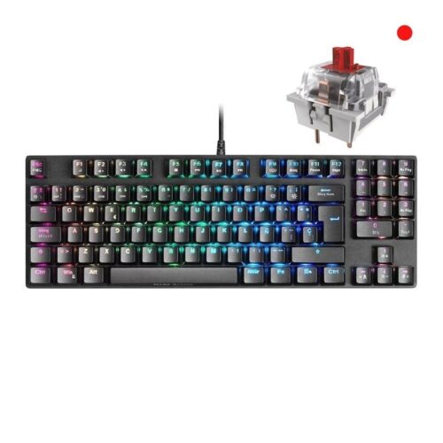 Teclado Gaming Mecánico Mars Gaming MKREVOPRORES/ Switch Rojo