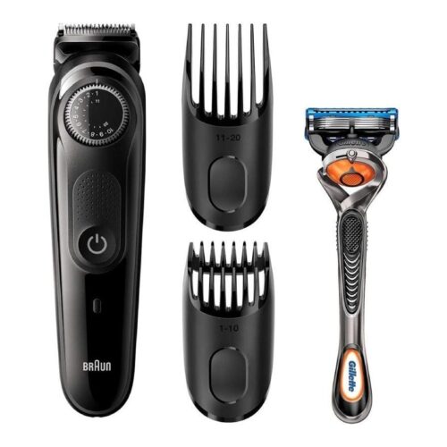 Cortabarbas Braun Beardtrimmer Series 3000 BT3242/ con Batería/ Incluye Gillette F5 ProGlide