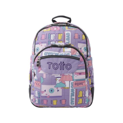 MOCHILA ESCOLAR MORADO CIBER – CRAYOLES TOTTO MA04ECO029-2210N-2QI