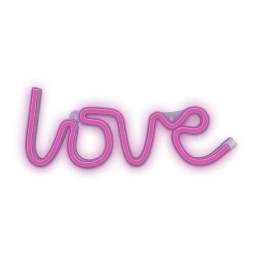 Luz Neon Forever Light Neon LED Love Pink/ Funciona a Pilas y USB