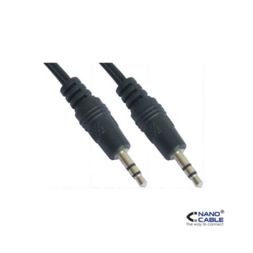 Nanocable – Cable audio estereo de 5m conexión jack 3.5/M-3.5/M – Para monitores, proyectores, pizarras, etc