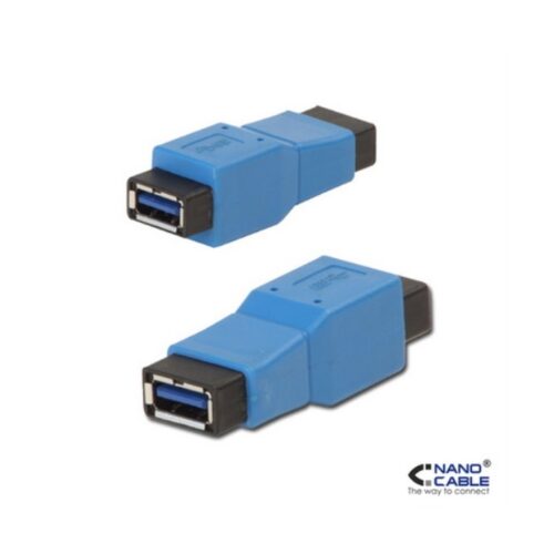 Nanocable – Adaptador USB 3.0 A-H a A-H – Hembra-Hembra – Empalme cable USB 3.0