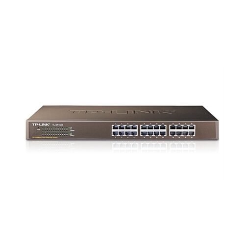 TPLINK TL-SF1024 – Switch 24 puertos 10/100 RJ45 – Carcasa metálica 1U para rack 19