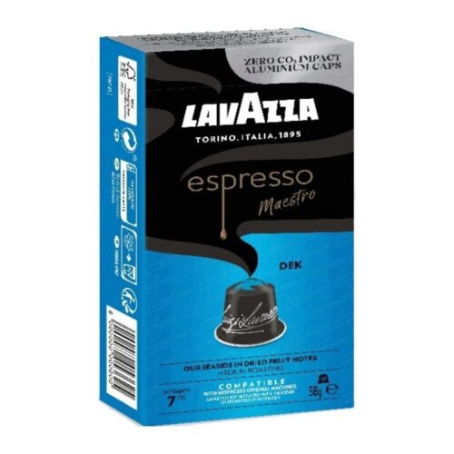 Cápsula Lavazza Espresso Maestro Dek Descafeinado para cafeteras Nespresso/ Caja de 10