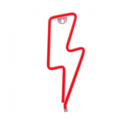 Luz Neon Forever Light Neon LED Bolt Red/ Funciona a Pilas y USB