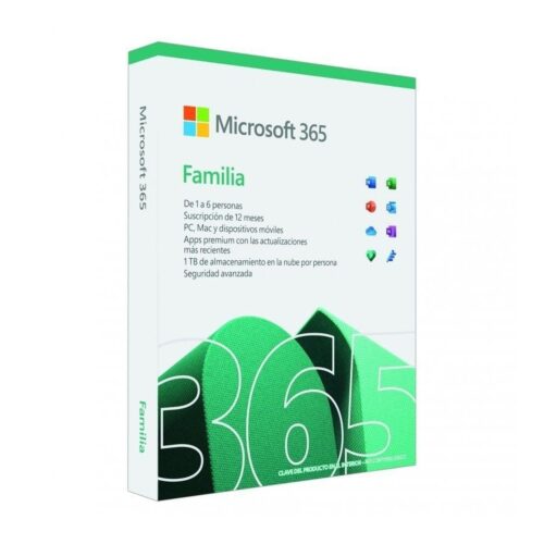 Microsoft Office 365 Familia/ 6 Usuario/ 1 Año/ 5 Dispositivos