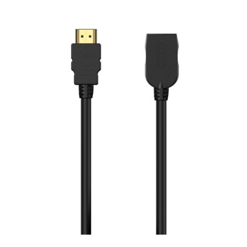 Cable Alargador HDMI Aisens A120-0544/ HDMI Macho – HDMI Hembra/ Hasta 10W/ 2250Mbps/ 1m/ Negro