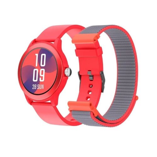 Smartwatch SPC Smartee Duo Vivo 9651R/ Notificaciones/ Frecuencia Cardíaca/ Rojo/ Incluye Correa Extra