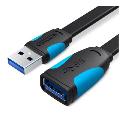 Cable Alargador USB 3.0 Vention VAS-A13-B150/ USB Macho – USB Hembra/ 5Gbps/ 1.5m/ Negro y Azul