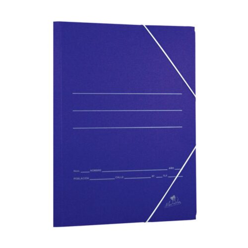 CARPETA CARTON AZUL 500 GR./M2. FOLIO GOMA SENCILLA MARIOLA 1080