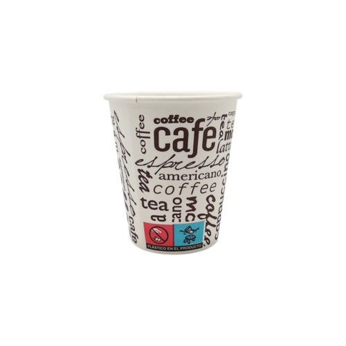 PAQUETE 50 VASOS CARTÓN COMPOSTABLE 200ML TECNOPACKING CU396