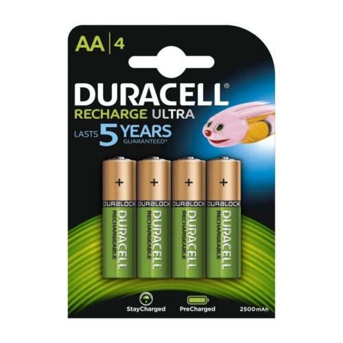 Pack de 4 Pilas AA Duracell HR06-P/ 1.2V/ Recargables