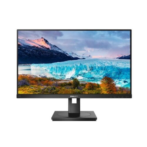 Philips – Monitor Desktop 272S1AE – 27″ – IPS –  Full HD (1920 x 1080) – 4 ms – Regulable en Altura – Pivotante – VGA, HDMI, DVI, DisplayPort – Altavoces – Negro