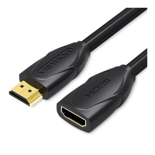 Cable Alargador HDMI Vention VAA-B06-B200/ HDMI Macho – HDMI Hembra/ 2m/ Negro