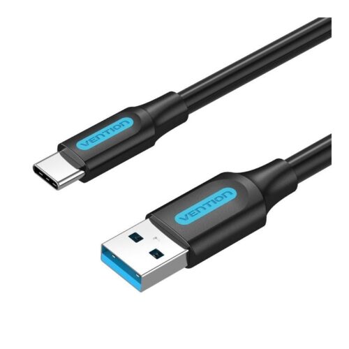 Cable USB 3.0 Tipo-C Vention COZBH/ USB Macho – USB Tipo-C Macho/ Hasta 60W/ 5Gbps/ 2m/ Negro