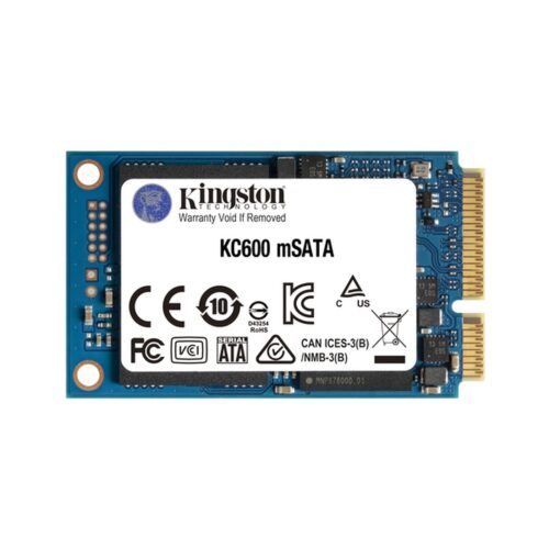 Kingston KC600 – unidad en estado sólido – 512GB – SATA 6Gb/s – mSATA – AES de 256 bits – Self-Encrypting Drive (SED), TCG Opal Encryption