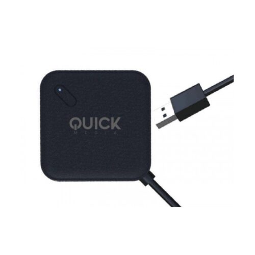 Quick Media QMH304PB hub de interfaz USB 3.2 Gen 1 (3.1 Gen 1) Type-A 5000 Mbit/s Negro