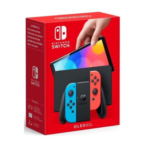 Nintendo Switch Versión OLED Azul Neón/Rojo Neón/ Incluye Base/ 2 Mandos Joy-Con