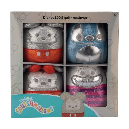 Blister 4 peluches 100th Anniversary Disney Squishmallows 12cm