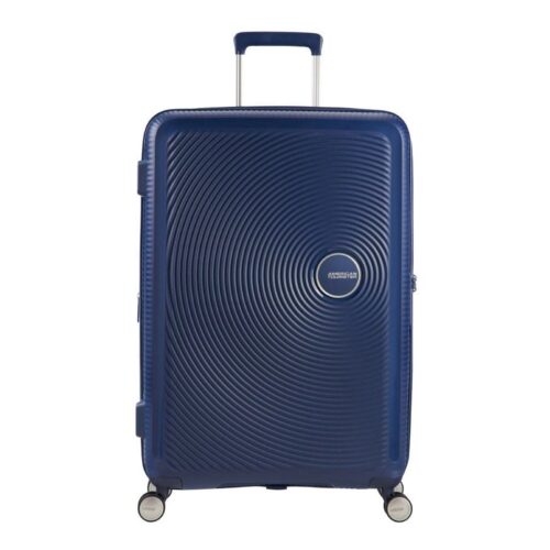 Maleta Mediana American Tourister SoundBox Spinner 67cm/ 67×46.5x29cm/ 4 Ruedas/ Azul Marino