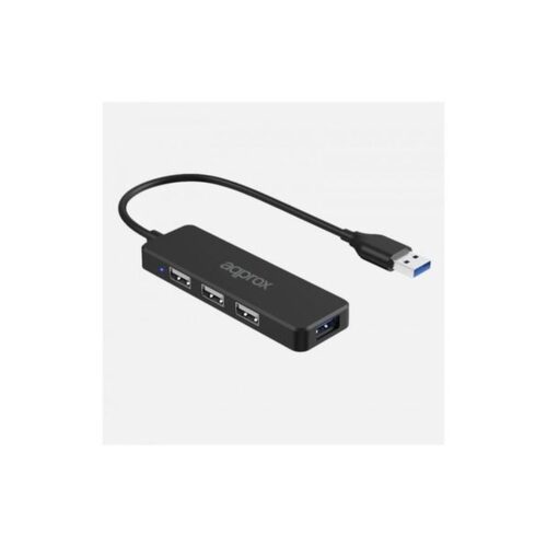 HUBS APPROX APPC47 3PTOS USB2.0 + 1PTO USB3.0 5000MBPS NEGRO