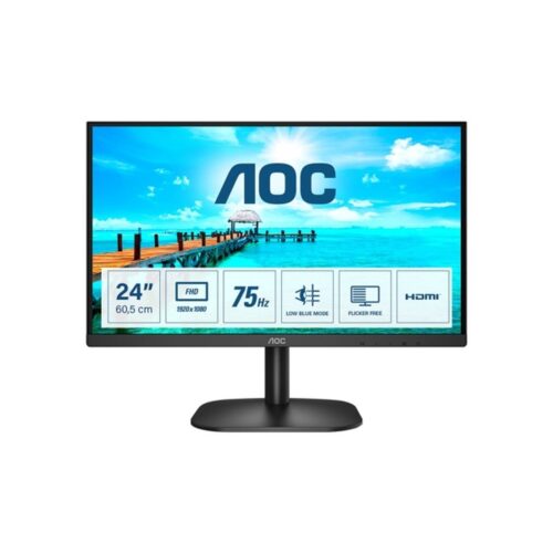 AOC – Monitor LED 24B2XHM2 – 24″ – 1920 x 1080 Full HD (1080p) @ 75 Hz – 250 cd/m² – 3000:1 – 4 ms – HDMI, VGA – Negro