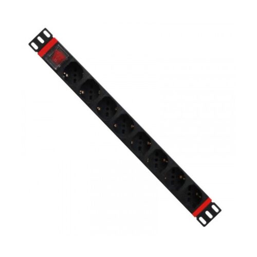 WP WPN-PDU-C01-08 unidad de distribución de energía (PDU) 8 salidas AC 1U Negro, Rojo