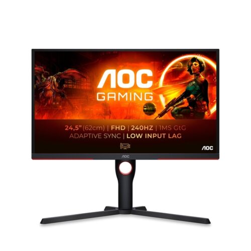 AOC – Monitor Gaming G3 25G3ZM/BK 63,5cm/25″ (1920×1080) – FHD – WLED – 240Hz – 0,5ms – HDMI DP – Negro/Rojo