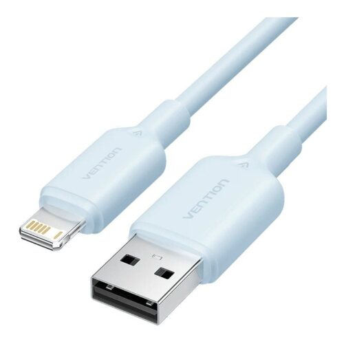 Cable USB 2.0 Lightning Vention LAMSH/ USB Macho – Lightning Macho/ 480Mbps/ 2m/ Azul