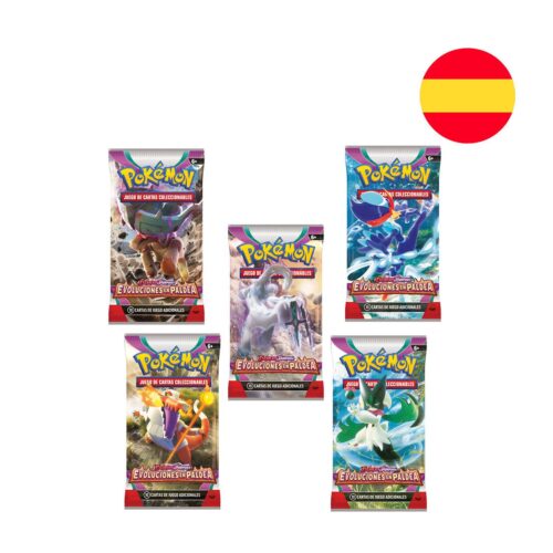 Sobre juego cartas coleccionables Evoluciones en Paldea Pokemon surtido espa匾l