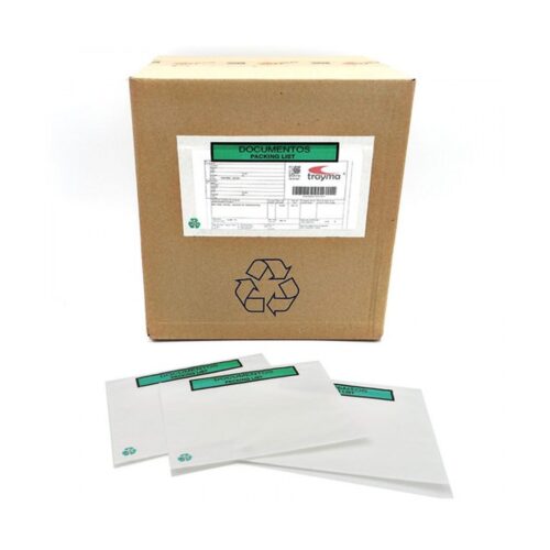 CAJA 1000 SOBRES ADHESIVOS PACK LIST 100% PAPEL 240X130 MM IMPRESO DOCUMENTOS PACKING LIST S2757 F-P