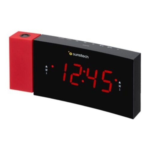 Despertador Sunstech FRDP3/ Radio FM/ Rojo