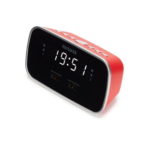 Despertador Aiwa CRU-19RD/ Radio FM/ Rojo