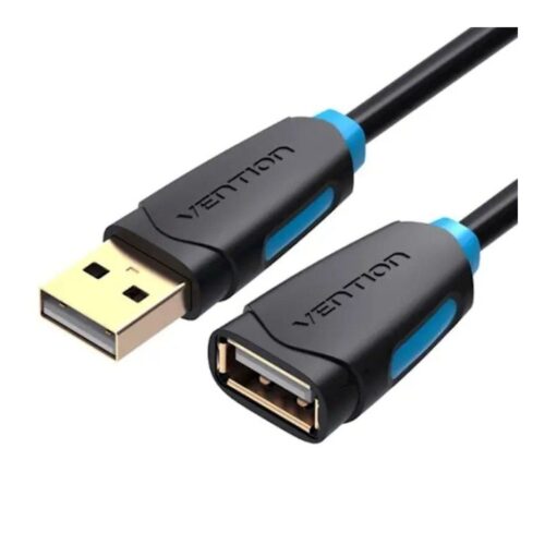 Cable Alargador USB 2.0 Vention CBCBG/ USB Macho – USB Hembra/ 1.5m/ Negro