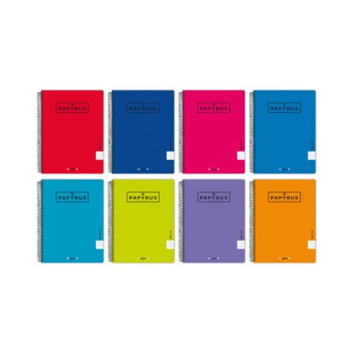 CUADERNO TAPA POLIPROPILENO EXTRADURA UNICOLOR5 A4+ 120 HOJAS 90GR. 5X5 COLORES SURTIDOS PAPYRUS 88462193