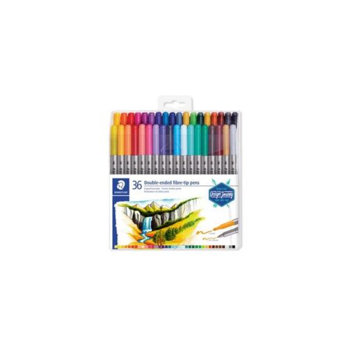 ESTUCHE DE PLÁSTICO CON 36 ROTULADORES, COLORES SURTIDOS STAEDTLER 3200 TB36