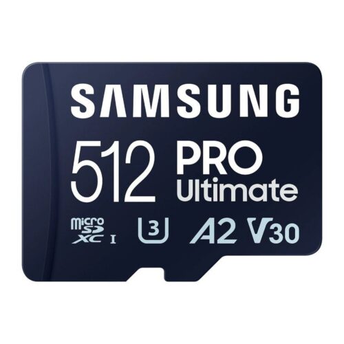 Tarjeta de Memoria Samsung Pro Ultimate 512GB microSD XC con Adaptador/ Clase 10/ 200MBs