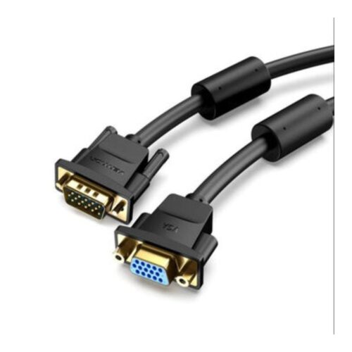 Cable Alargador SVGA Vention DAGBF/ VGA Macho – VGA Hembra/ 1m/ Negro