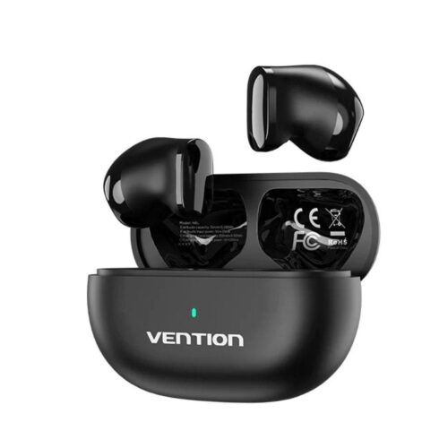 Auriculares Bluetooth Vention Tiny T12 NBLB0 con estuche de carga/ Autonomía 6h/ Negros