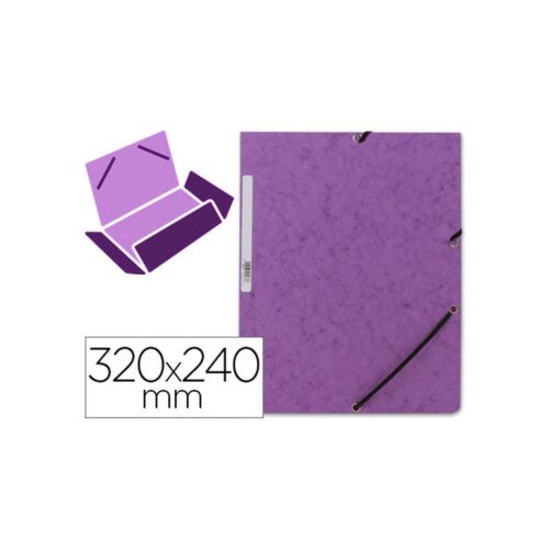 CARPETA CARTON SIMIL PRESPAN 500 GR./M2. FOLIO GOMA SOLAPA VIOLETA MARIOLA 1525VI