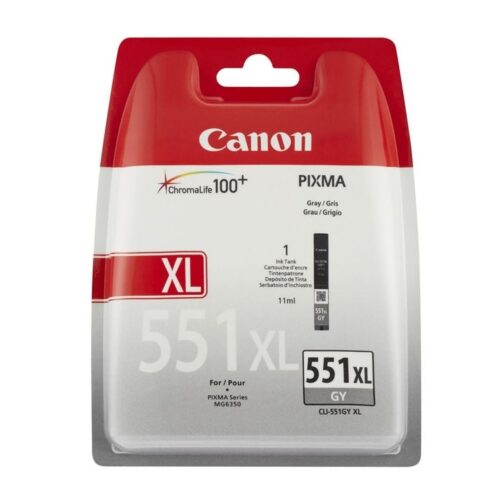 Cartucho de Tinta Original Canon CLI-551GY XL Alta Capacidad/ Gris