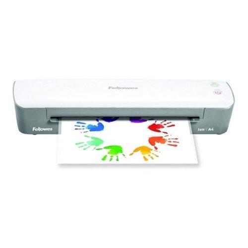 Plastificadora Fellowes Ion A4 4560001/ hasta A4 y 80-125 Micras/ Blanca y Gris