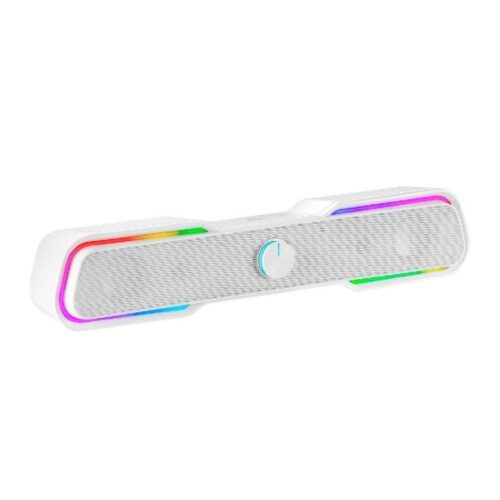 Barra de Sonido con Bluetooth Mars Gaming MSBX/ 10W/ 2.0/ Blanca