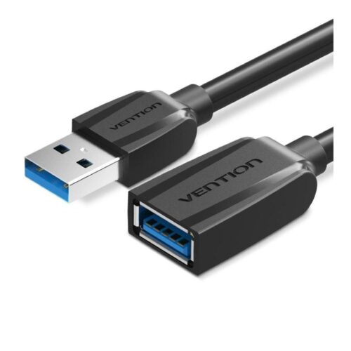 Cable Alargador USB 3.0 Vention VAS-A45-B150/ USB Macho – USB Hembra/ 5Gbps/ 1.5m/ Negro