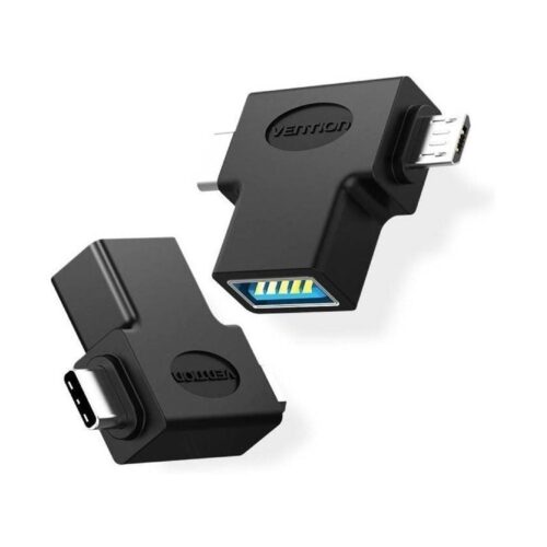 Adaptador USB 3.0 Vention CDIB0/ USB Tipo-C Macho – MicroUSB Macho