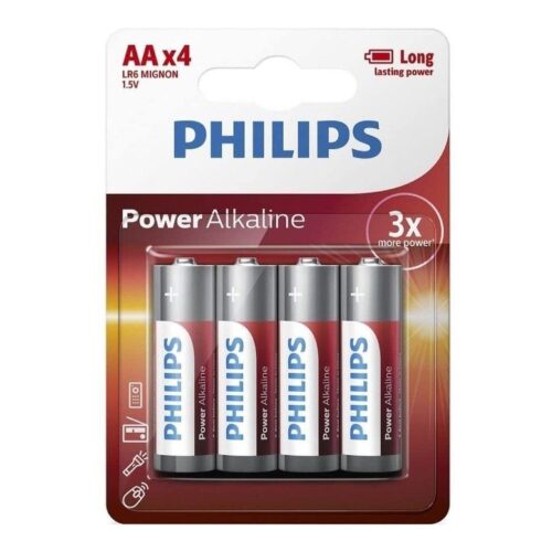 Pack de 4 Pilas AA Philips LR6P4B/10/ 1.5V/ Alcalina